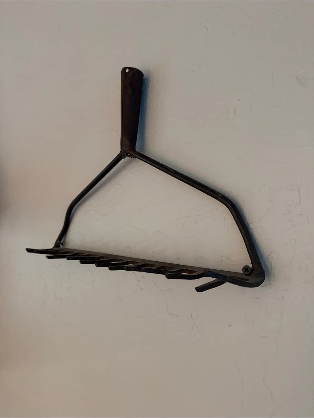 Antique rake - wine glass holder